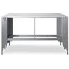 Menzzo Console Design Falbala Marmo Bianco e Metallo Argento