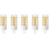 Jiotouhu 5X G4 LED Lampadine 5W LED Luce Lampada 51 SMD 2835LEDs Bianco Caldo 3000K LED Lampadina 500LM Equivalente a 50W Alogena AC/DC12V