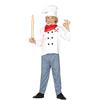 Fiestas GUiRCA Guirca - Costume da cuoco/chef, con divisa e cappello, per bambini di 7 - 9 anni, colore: bianco e blu, rif: 83363