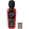 QLUUE Misuratore di livello sonoro, coltello decibel digitale portatile, da 30 dB a 130 dB, display LCD ponderato A/C, può essere utilizzato a casa, in fabbrica e su strada