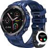 NONGAMX Orologio Smartwatch Uomo Fitness Chiamate: Orologi Smart Watch Compatibile Android iOS Pressione Sanguigna Contapassi Impermeabile Cardiofrequenzimetro 1,42'' Touchscreen Rotondo Time Sportivo Tracker