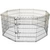 Pet's Solution - Recinto per Cani di Taglia Piccola e Media, con Ampia Porta, Pieghevole, in Metallo Resistente, 76 cm di Altezza, Nero