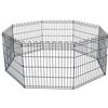 Pet's Solution - Recinto per Cani di Taglia Molto Piccola e Piccola, Pieghevole, in Metallo Resistente, 61 cm di Altezza, Nero