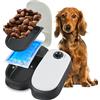 PAWISE, Distributore automatico di cibo per animali domestici, per cani e gatti, dispenser per 2 pasti, ciotola con timer