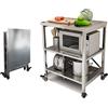 AMSXNOO Carrello da Cucina 3 Ripiani, 60X45X80CM