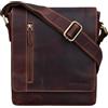 STILORD "Easton" Borsa Messenger Piccola in Pelle Borsello Uomo Cuoio con Tracolla per Tablet da 10,1 Pollici Viaggio Colore:siena - marrone