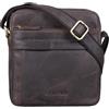 STILORD 'Craig' Borsello a Mano Uomo Pelle Vintage Messenger Bag per Tablet Piccola Borsa a Tracolla Elegante Borsa Crossbody di Cuoio Genuino, Colore:marrone scuro