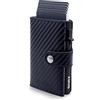 BORZ Prime, Portafoglio Slim Limitato con e senza scomparto per monete, Chip NFC e carta di visita digitale, Custodia per carte RFID per uomini e donne.
