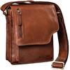 STILORD 'Pete' Borsello uomo in vera pelle Borsa a tracolla piccola per Tablet da 8.4 pollici stile vintage Messenger in cuoio, Colore:cognac-marrone