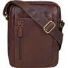 STILORD 'Irving' Borsello Uomo in Pelle Borsa Tracolla Vintage Piccola Borsetta Messenger Piccola in Cuoio a Spalla, Colore:cognac marrone scuro