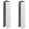 cyclingcolors 2x Connettore Zoccolino Battiscopa 150mm bianco lucido Bordo Mobili Cucina Zoccolo Giunzione multiangolo angolare