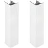 cyclingcolors 2x Connettore Zoccolino Battiscopa 150mm bianco mat Bordo Mobili Cucina Zoccolo Giunzione multiangolo angolare