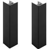 cyclingcolors 2x Connettore Zoccolino Battiscopa 120mm nero lucido Bordo Mobili Cucina Zoccolo Giunzione multiangolo angolare