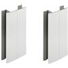 cyclingcolors 2x Connettore Zoccolino Battiscopa 100mm bianco opaco Bordo Mobili Cucina Zoccolo Giunzione multiangolo angolare