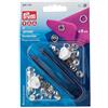 Prym Bottoni Automatici, Metal, Ottone, 8mm Non Sew, 10 unità