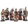DRW Set di 6 statuette per portale di Belen in resina dipinta a mano 20 cm altezza
