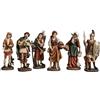 DRW Set di 6 statuette per portale di Belen in resina dipinta a mano 25 cm altezza