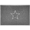 Nicoman Stella Zerbino Entrata Lavabile Antiscivolo Tappeti-(USA Solo all'aperto), Grande (90x60cm), Grigio