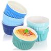 COM-FOUR® 6x stampi per soufflé - ciotole in ceramica per creme brulee - tortine da forno per dessert colorati