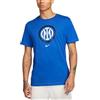 Nike T-Shirt Uomo Inter Crest (S, Lyon Blue)