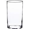 INNA-Glas Vaso cilindrico in Vetro Sansa, Trasparente, 15cm, Ø 10cm - Portacandela/Vaso da Tavolo