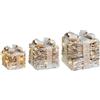 KAEMINGK Tris Scatoline Rattan Innevate con Micro Led