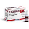 BIOTRADING Ferrosil Plus 12 Flaconcini - Integratore di Ferro, Vitamine B12 C ed Acido Folico