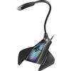 GielleService MICROFONO GAMING MARS MMIC da tavolo con collo flessibile USB