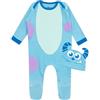 Disney Tutina Monsters & Co con Cappello | Monsters & Co Pigiama Neonato | Sully Tutina per Neonati Blu 9-12 Mesi