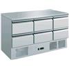 AMITEK Saladette refrigerata - N.6 cassetti - cm 136.5 x 70 x H 85