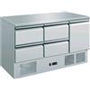 AMITEK Saladette refrigerata - N.1 porta - N.4 cassetti - cm 136.5 x 70 x 85 h