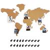BAKAJI Bacheca Puzzle Mappamondo Globo 102 cm in Sughero Adesivo da Parete con Puntine