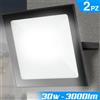 BAKAJI Set 2 Fari Led 30W Luce Alta Luminosita 3000lm Bianco Faro Faretti Esterno Slim