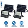 BAKAJI Set 2 Fari LED 100W Pannello Solare Luce Esterno Dimmerabile 1000lm + Telecomand
