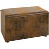 HAKU Cassapanca per sedili marrone, vintage, MDF, tessuto - Dim. L 65 cm x A 42 cm x P 40 cm, Stile Moderno
