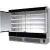 D.L. SERVICE Murale refrigerato - Porte a battente in vetro - Per salumi e latticini - Temp. +3/+5 °C - cm 133 x 60.2 x 197 h Frontale colore NERO - RAL 9005