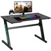 BAKAJI Scrivania Gaming Porta Pc Computer con Luci LED RGB e Tappetino Mouse Pad 80x30