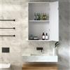 BAKAJI Mobile Mobiletto Bagno Parete Armadio Armadietto Legno Mdf Bianco 40 x 16 x 60cm