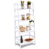 BAKAJI Libreria Scaffale Multiuso in Legno di Bambu 4 Ripiani 116x48x32cm Casa Ufficio