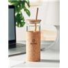 Bicchiere in vetro borosilicato e sughero 450 ml personalizzate o neutre