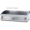 LOTUS Fry top elettrico - Piastra 1/2 liscia 1/2 rigata al cromo - cm 120 x 70,5 x 28 h