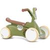 Berg GO² - Auto antiscivolo 2 in 1, in stile retrò, verde, antiscivolo, per bambini, con pedali pieghevoli, pedali, giocattolo per bambini, adatto per bambini di età compresa tra 10 e 30 mesi, grande