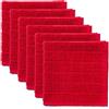 DII - Set di 6 Strofinacci per Finestra, Colore: Rosso Solido