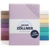 Julius Zöllner Lenzuolo con angoli elasticizzati in jersey per lettino, 100% jersey di cotone, certificato Oeko-Tex Standard 100, dimensioni: 60 x 120 cm/70 x 140 cm, colore: lilla