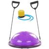 FFitness FMYBB70V Half Balance Ball with Rope (Diametro 60 Cm) + Pompa - Viola | Palla con Elastici per Home Fitness, Pilates, Yoga, Palestra, Ginnastica