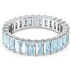 SWAROVSKI ANELLO MATRIX, TAGLIO BAGUETTE AZZURRO, 64