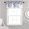 Lush Decor Weeping Flowers Navy and Blue Valance Curtain for Windows,