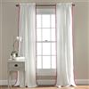 Lush Decor Pom Tenda a Pannello con Pompon, 213,4 x 127 cm, Rosa, Tessuto, W 50 x L 84 (1 Panels)