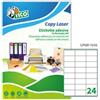 TICO Etichette adesive LP4W - in carta - con margini - permanenti - 70 x 36 mm - 24 et-fg - 100 fogli - bianco - Tico (unità vendita 1 pz.)