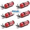 PIMAR 6 ESTINTORI A POLVERE 1 KG CON SUPPORTO PER AUTO BARCA CAMPER NAUTICA SICUREZZA